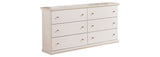 Bostwick Shoals Twin Panel Bed with Dresser and Nightstand in White from Ashley - Luna Furniture