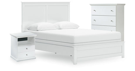 Bostwick Shoals Queen Panel Bed, Cheat and Nightstand from Ashley - Luna Furniture