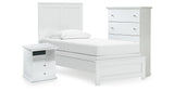 Bostwick Shoals Twin Panel Bed, Chest and Nightstand from Ashley Furniture - Luna Furniture
