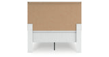 Bostwick Shoals Full Panel Bed with Mirrored Dresser and Nightstand in White from Ashley - Luna Furniture