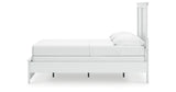 Bostwick Shoals Full Panel Bed with Mirrored Dresser, Chest and 2 Nightstands in White from Ashley - Luna Furniture