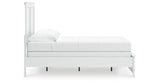 Bostwick Shoals Full Panel Bed with Mirrored Dresser in White from Ashley - Luna Furniture
