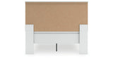 Bostwick Shoals Queen Panel Bed with Mirrored Dresser and 2 Nightstands in White from Ashley - Luna Furniture