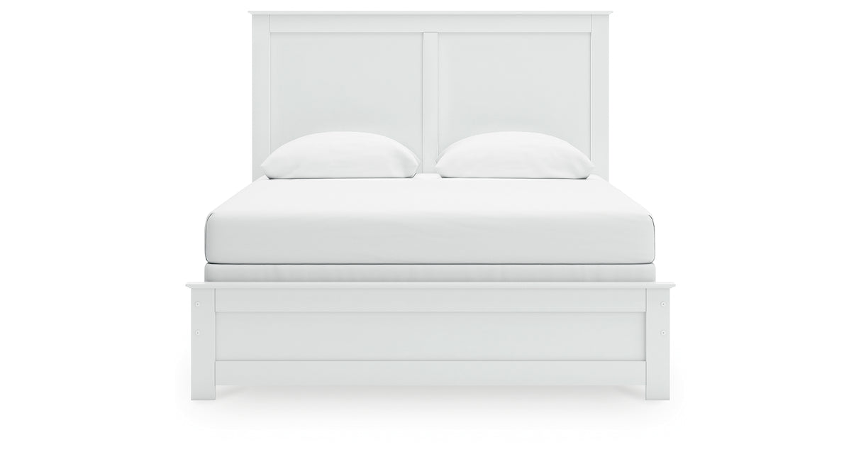 Bostwick Shoals Queen Panel Bed with Dresser in White from Ashley - Luna Furniture