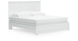 Bostwick Shoals King Panel Bed with Dresser and Nightstand in White from Ashley - Luna Furniture