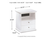 Bostwick Shoals White Nightstand from Ashley - Luna Furniture