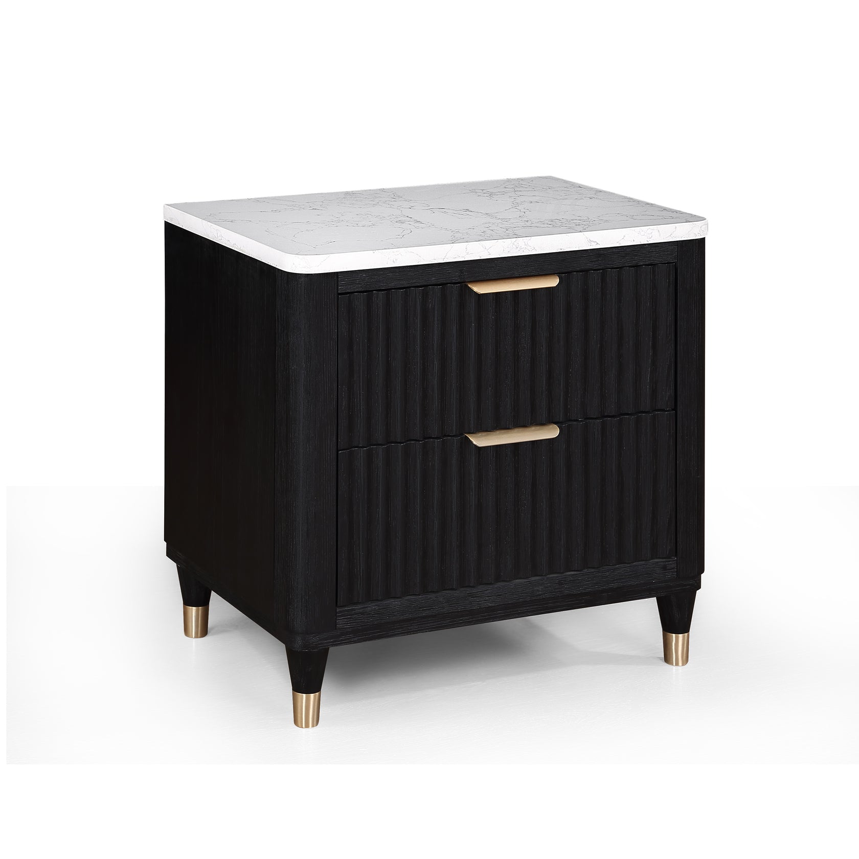 Kara Black Nightstand from Crown Mark - Luna Furniture