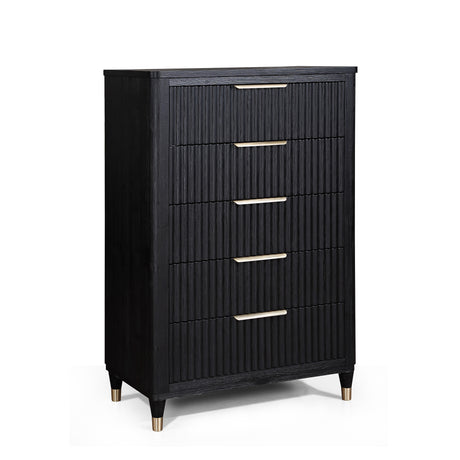 Kara Black Panel Bedroom Set from Crown Mark - Luna Furniture