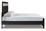 Kaydell Black Queen Upholstered Platform Bed