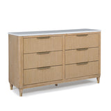 Kara Cerused Natural Dresser from Crown Mark - Luna Furniture