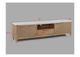 Kara Cerused Natural TV Stand from Crown Mark - Luna Furniture