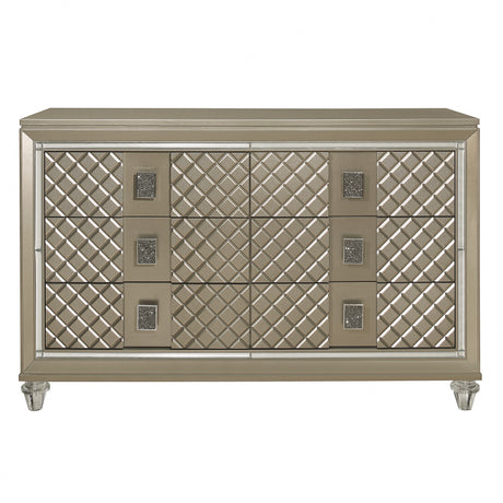 Loudon Champagne Metallic Youth Mirror (Mirror Only) from Homelegance - Luna Furniture