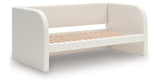 Arloster Tan/White Twin Upholstered Day Bed from Ashley - Luna Furniture