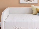 Arloster Tan/White Full Upholstered Day Bed with Storage from Ashley - Luna Furniture