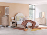 Arloster Tan/White Upholstered Storage Platform Youth Bedroom Set with 4 Side Drawers from Ashley - Luna Furniture