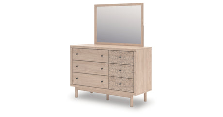 Arloster Tan Dresser and Mirror from Ashley Furniture - Luna Furniture