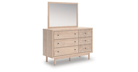 Arloster Tan Dresser and Mirror from Ashley Furniture - Luna Furniture