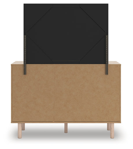 Arloster Full Upholstered Panel Bed, Dresser and Mirror from Ashley Furniture - Luna Furniture