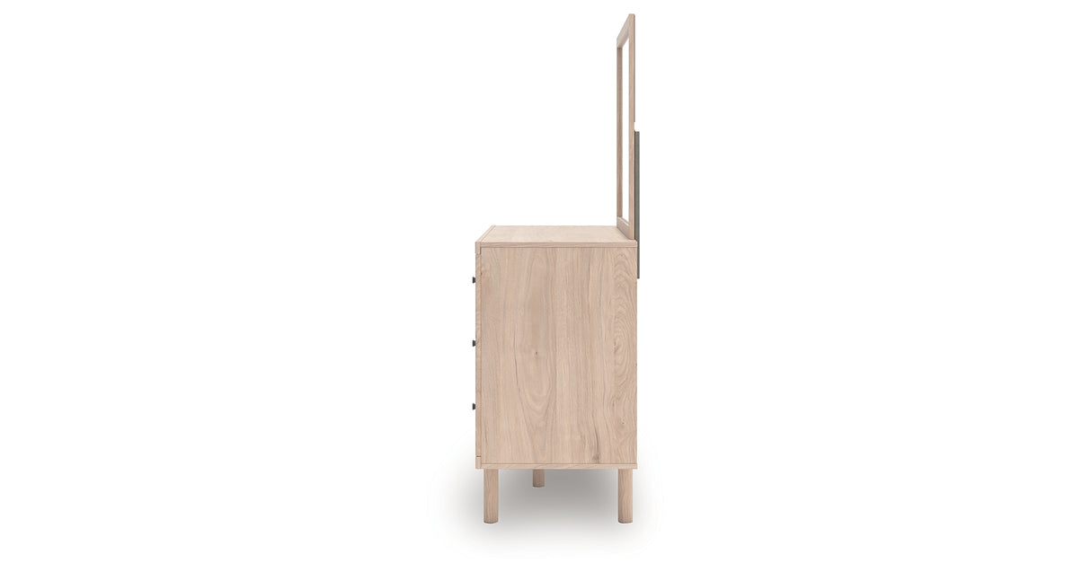 Arloster Tan Dresser and Mirror from Ashley Furniture - Luna Furniture