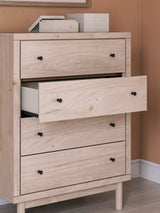 Arloster Tan/White Upholstered Storage Platform Youth Bedroom Set wit 2 One-Side Drawers from Ashley - Luna Furniture