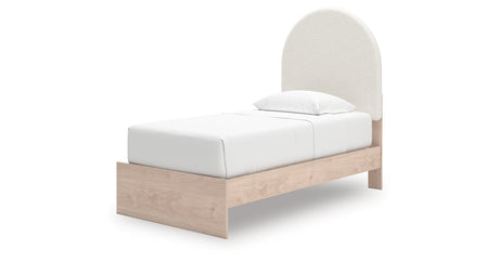 Arloster Tan/White Twin Upholstered Storage Bed with 2 Drawers from Ashley - Luna Furniture
