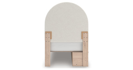 Arloster Tan/White Twin Upholstered Storage Bed with 2 Drawers from Ashley - Luna Furniture