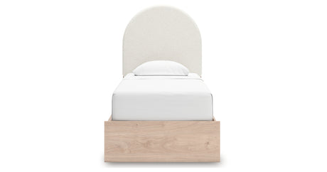 Arloster Tan/White Twin Upholstered Storage Bed with 2 Drawers from Ashley - Luna Furniture