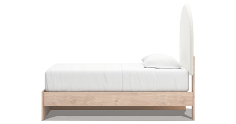 Arloster Tan/White Twin Upholstered Storage Bed with 2 Drawers from Ashley - Luna Furniture