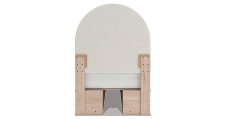 Arloster Tan/White Twin Upholstered Storage Bed with 4 Drawers from Ashley - Luna Furniture