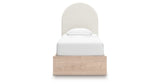 Arloster Tan/White Twin Upholstered Storage Bed with 4 Drawers from Ashley Furniture - Luna Furniture