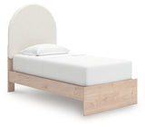 Arloster Twin Upholstered Panel Bed, Dresser and Mirror from Ashley Furniture - Luna Furniture