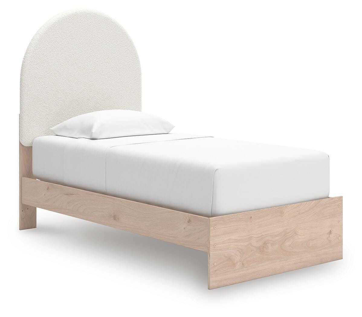 Arloster Twin Upholstered Panel Bed, Dresser and Mirror from Ashley Furniture - Luna Furniture