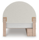 Arloster Tan Full Panel Storage Bed, Dresser, Mirror and Nightstand from Ashley Furniture - Luna Furniture