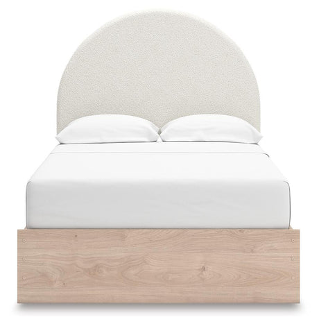 Arloster Tan Full Panel Storage Bed, Dresser, Mirror and Nightstand from Ashley Furniture - Luna Furniture