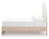 Arloster Tan Full Panel Storage Bed, Dresser, Mirror and Nightstand from Ashley Furniture - Luna Furniture