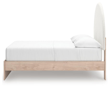 Arloster Tan Full Panel Storage Bed, Dresser, Mirror and Nightstand from Ashley Furniture - Luna Furniture