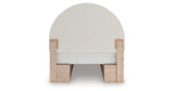 Arloster Tan/White Full Upholstered Platform Bed with Storage from Ashley Furniture - Luna Furniture