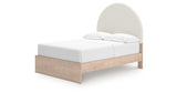 Arloster Tan/White Full Upholstered Platform Bed from Ashley Furniture - Luna Furniture
