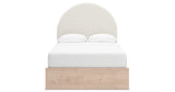 Arloster Tan/White Full Upholstered Platform Bed from Ashley Furniture - Luna Furniture