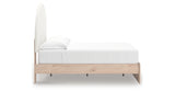 Arloster Tan/White Full Upholstered Platform Bed from Ashley Furniture - Luna Furniture