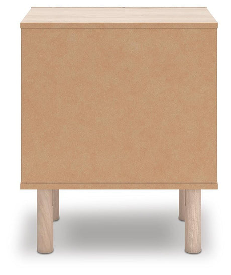 Arloster Tan Full Panel Storage Bed, Dresser, Mirror and Nightstand from Ashley Furniture - Luna Furniture