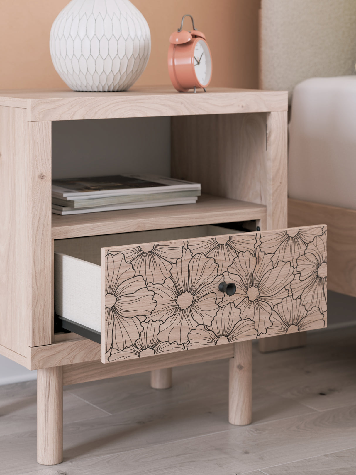 Arloster Tan Nightstand from Ashley Furniture - Luna Furniture