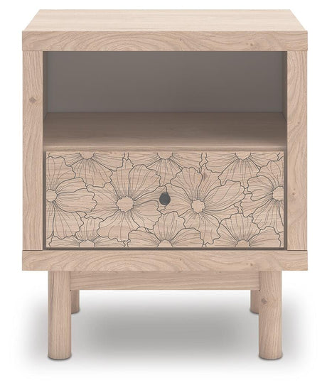 Arloster Tan Full Panel Storage Bed, Dresser, Mirror and Nightstand from Ashley Furniture - Luna Furniture