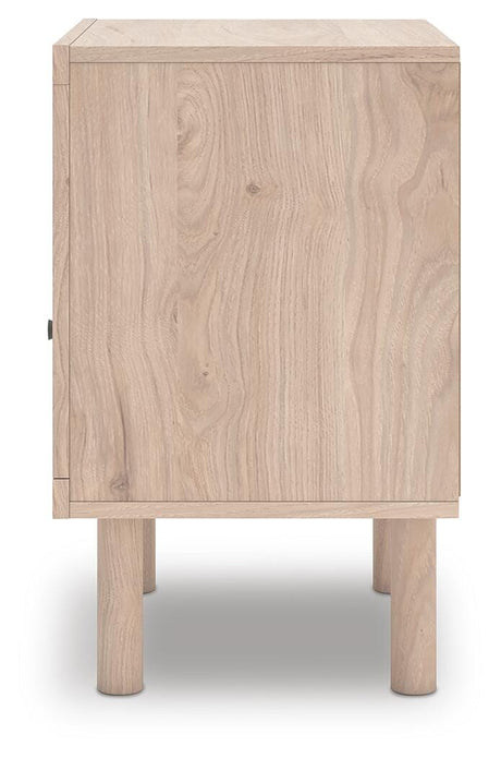 Arloster Tan Full Panel Storage Bed, Dresser, Mirror and Nightstand from Ashley Furniture - Luna Furniture