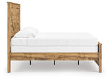 Maystonna Ardenfield Light Brown King Upholstered Sleigh Bed, Dresser, Mirror, Chest and 2 NightstandsKing Crossbuck Panel Bed, Dresser, Mirror and Nightstand from Ashley - Luna Furniture
