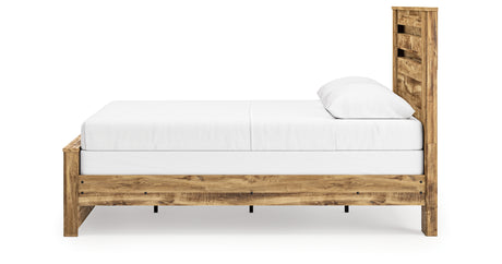 Maystonna Tan Queen Panel Bed, Dresser and Mirror from Ashley Furniture - Luna Furniture