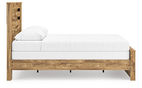 Maystonna Brown Queen Panel Bed from Ashley Furniture - Luna Furniture