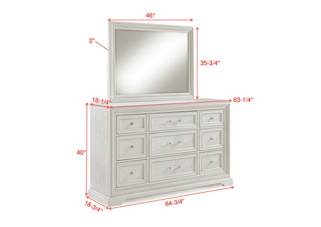 Alexandria Antique White Dresser from Crown Mark - Luna Furniture