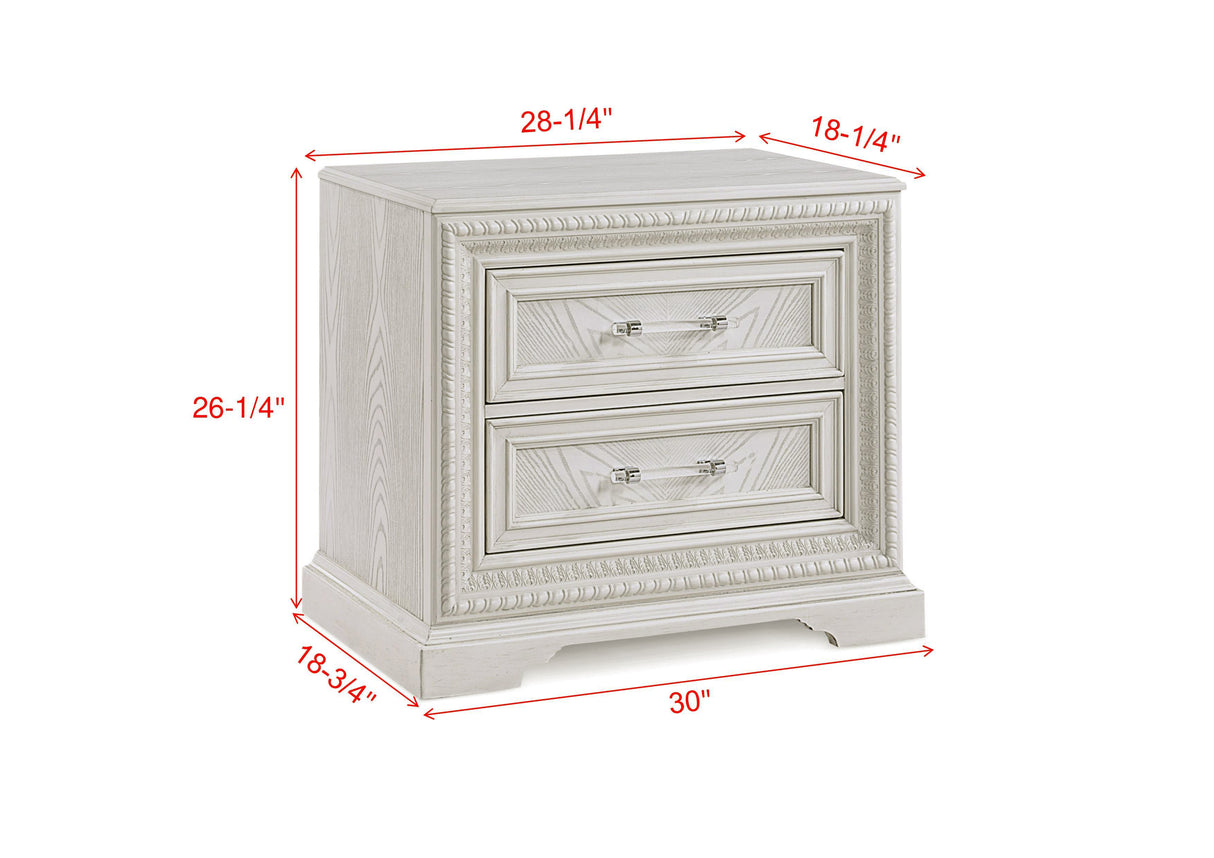 Alexandria Antique White Panel Bedroom Set from Crown Mark - Luna Furniture