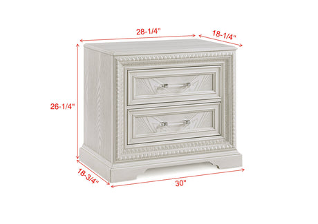 Alexandria Antique White Nightstand from Crown Mark - Luna Furniture